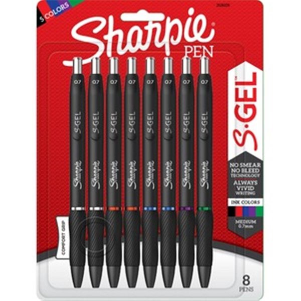 Newell Brands Newell Brands SAN2126231 7 mm Sharpie S-Gel Pens - Pack of 8 SAN2126231